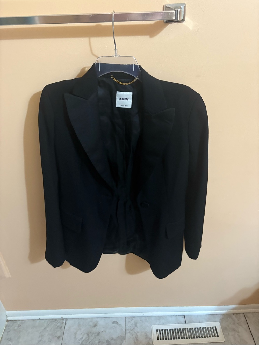 Moschino Black One Button Blazer